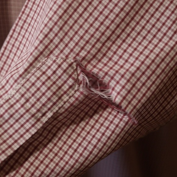 Vintage Brooks Brothers Red Checked Shirt Upcycle Project DIY Sewing Craft 16 - Picture 3 of 13